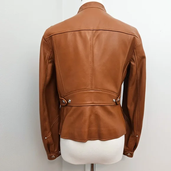 Coach Uptown Racer Leather Jacket - Picture 4 of 13